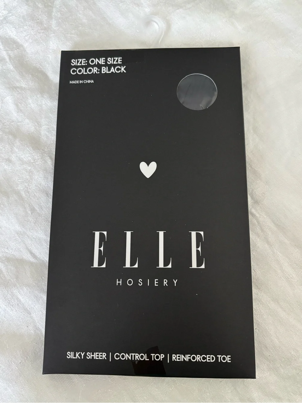 Elle Black Sheer Hosiery with Control Top
